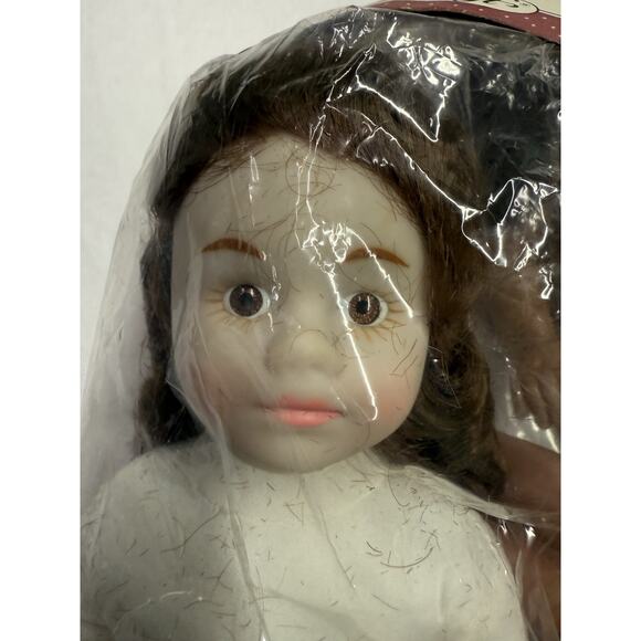 Lot Of 3 Fibre-Craft Doll Native American Black Hair Femal Porcelain Look Doll - Picture 5 of 16